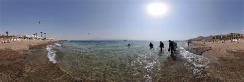 Eilat, Coral Reef Beach, Divers 360 Panorama | 360Cities