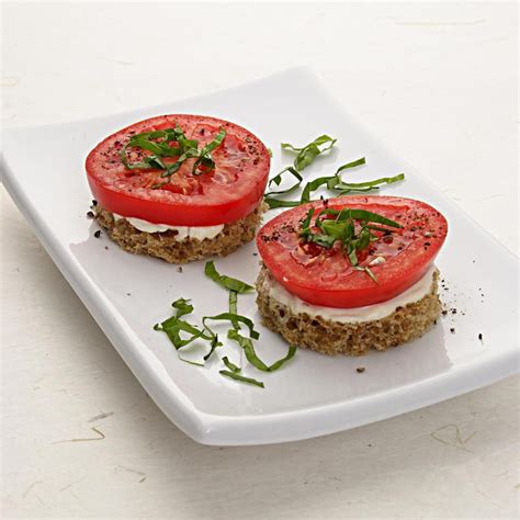 Tomato And Basil Finger Sandwiches Recipe | Mediterranean Diet | Useful Weight Loss Ideas