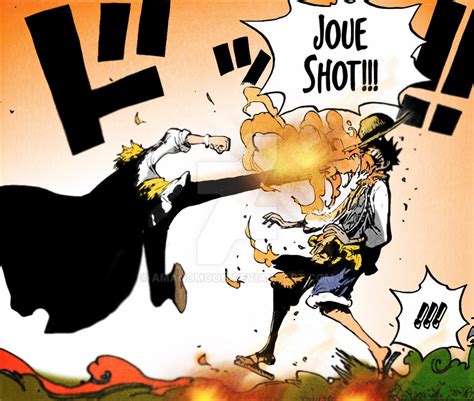 One Piece Chapter 844+ Joue Shot!! Luffy vs Sanji by Amanomoon on ...