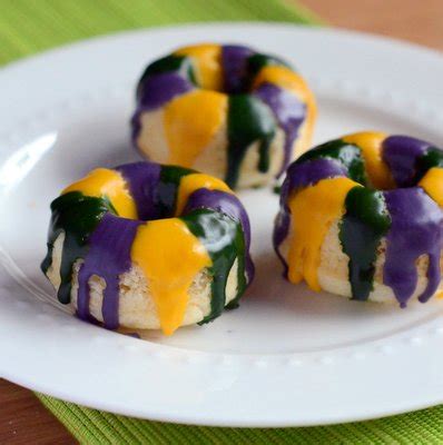 Mardi Gras Mini Donuts - Baking Bites