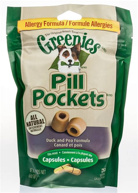 Greenies Pill Pockets, Allergy Formula, Duck + Pea Capsules, 25 ct | eBay