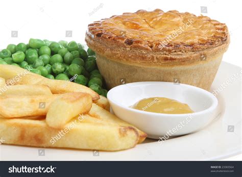 Steak Pie Chips Peas Mustard Stock Photo 23365564 | Shutterstock