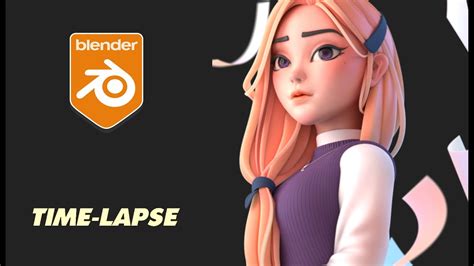 Blender sculpt timelapse: Stylized Cute girl - YouTube