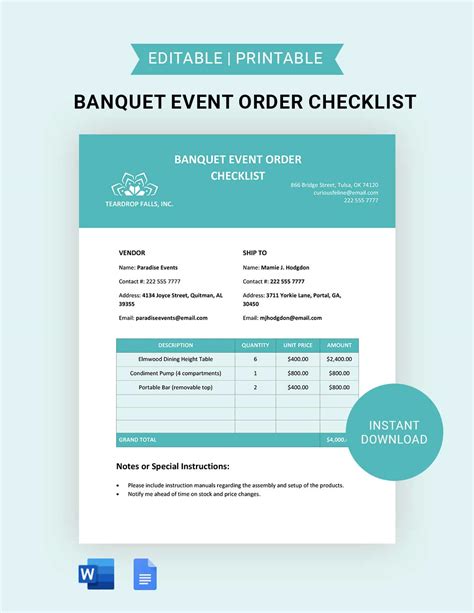 Beo Event Template