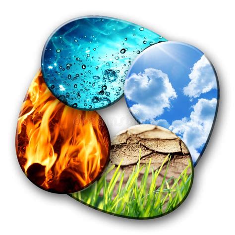 Four elements of Nature stock photo. Image of flame, color - 42815766