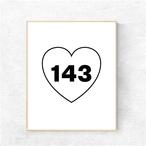 143 I Love You Printable Art Print, I Love You Digital Print, 8x10 ...