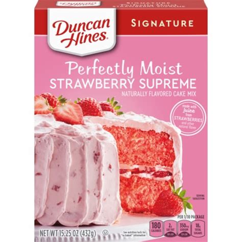 Duncan Hines Signature Strawberry Supreme Cake Mix, 15.25 oz - Kroger