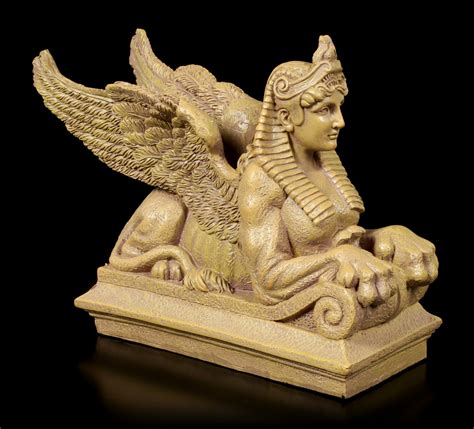 Geflügelte Sphinx Figur - Ptolemäisch - Ägypten Mythologie Dekostatue | eBay