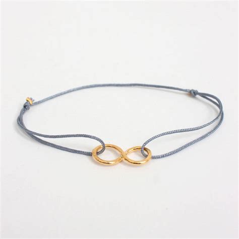 Gold Infinity Bracelet, Assorted Colours By Bohemia