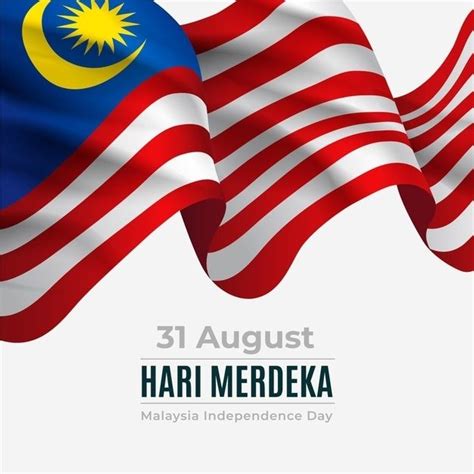 Poster Hari Kemerdekaan Malaysia - Poster hari kemerdekaan malaysia berus biru. - kloundarf