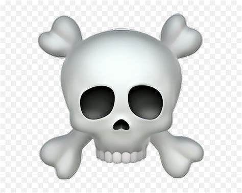 Skull Bones Emoji Emoticon Sticker - Doodshoofd Emoji,Skull Emoji - Free Emoji PNG Images ...