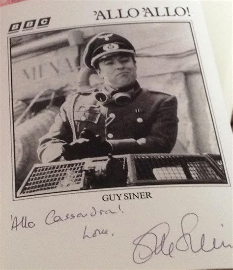 Signed Guy Siner Allo Allo cast card | Cards, Guys, It cast