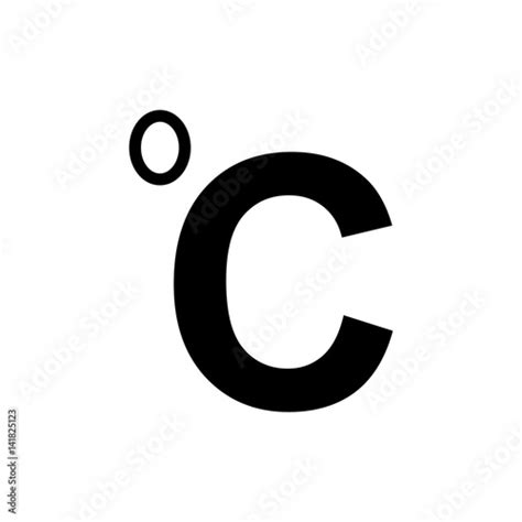 celsius symbol temperature isolated vector Stock Vector | Adobe Stock