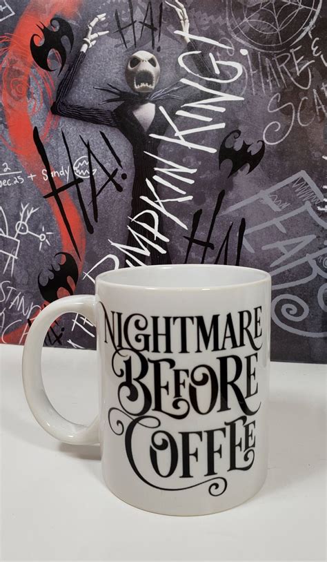 Nightmare Before Coffee Mug, Nightmare Before Christmas Coffee Mug, Jack and Sally, Halloween ...