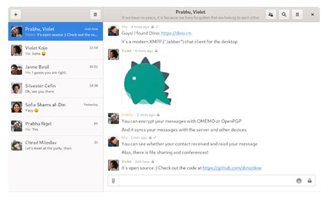 Dino is a Modern Looking Open Source XMPP Client