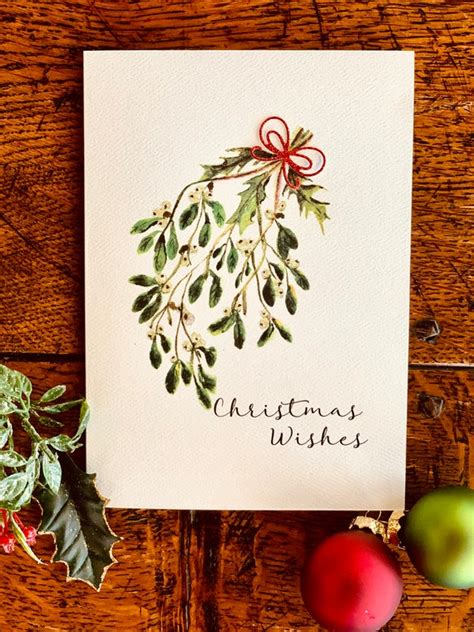 Handmade Watercolor Christmas Card - Etsy Canada