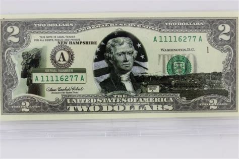 State Colorized Two Dollar Bill Collection