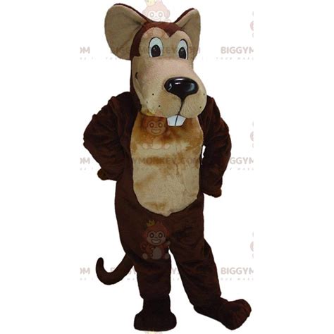 BIGGYMONKEY™ Giant Brown Mouse Mascot Costume Sizes L (175-180CM)