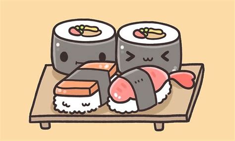 Taza de café 'Sushi Kawaii' de BelindaFRS | Cute cartoon food, Sushi cartoon, Sushi drawing