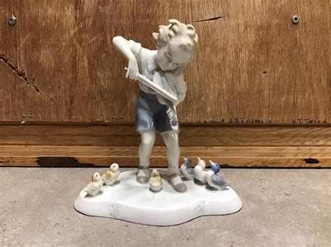 Vintage Metzler Ortloff Porcelain Boy Violinist With Ducklings Chicks ...