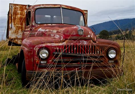 "Old International Truck in Paddock" by Steve Bass | Redbubble