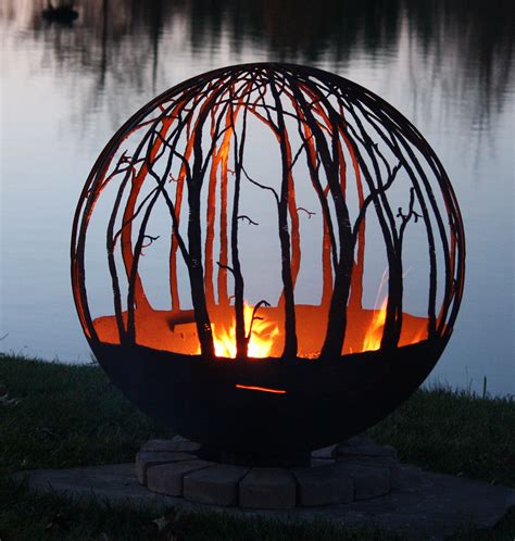 Winter Woods Fire Pit Sphere Design Your Own