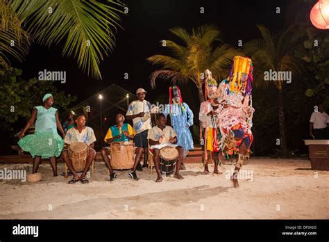 Garifuna perform traditional dance. Garifuna music and dance are an integral part of this ...