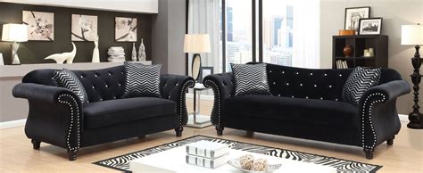 Jolanda I Black Living Room Set from Furniture of America | Coleman Furniture