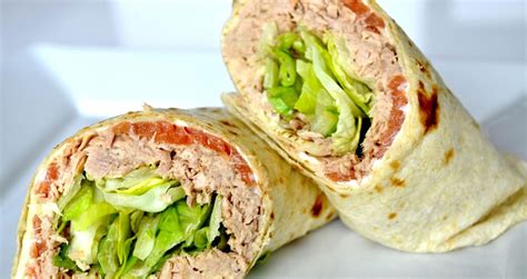 Cold Wraps w/ tuna & lettuce - El Sabor - Nacho Chips , Dips , Wraps