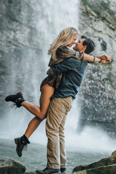 Romantic Waterfall proposal // Tennessee at Fall Creek Falls State Park ...