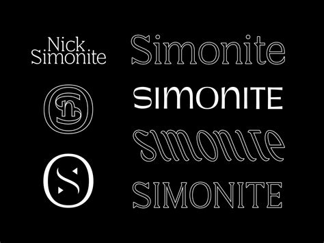 four different font styles are shown in black and white, including one for the letter s