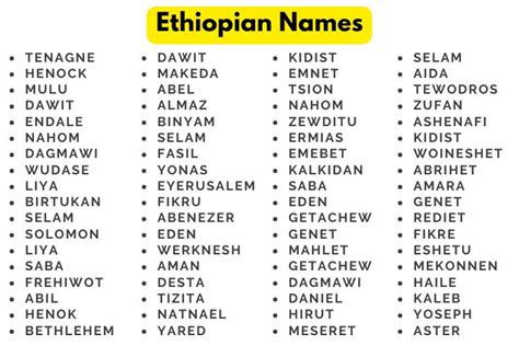 125+ Delightful Ethiopian Names That Are Good Luck Charms