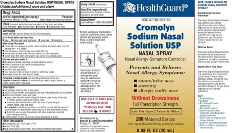 HealthGuard Cromolyn Sodium Nasal Spray, 0.88oz 057782397262J679 - Walmart.com