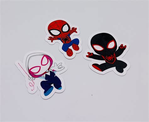 Spidey and Friends Sticker Set Spider-man Inspired Stickers - Etsy