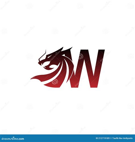 Letter W Logo Icon with Dragon Design Vector Stock Vector ...