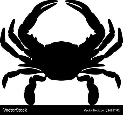 Crab silhouette Royalty Free Vector Image - VectorStock