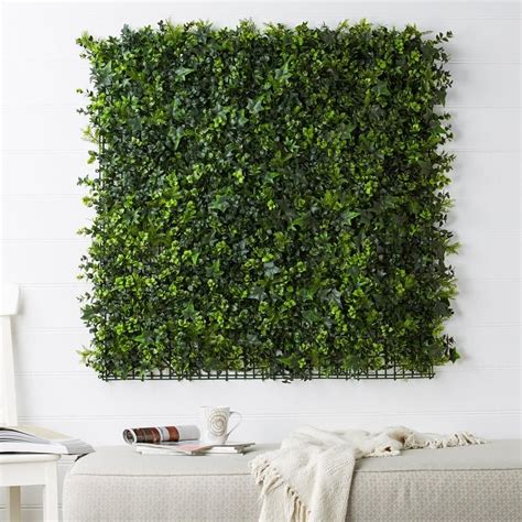 Artificial Plant Wall Panels Ivy and fine leaf. A lush green design. A ...