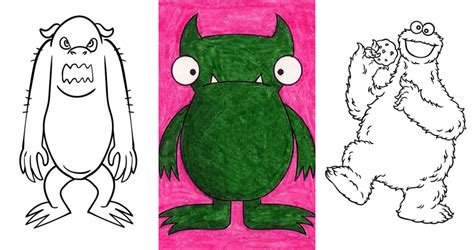 25 Easy Monster Drawing Ideas - How to Draw a Monster