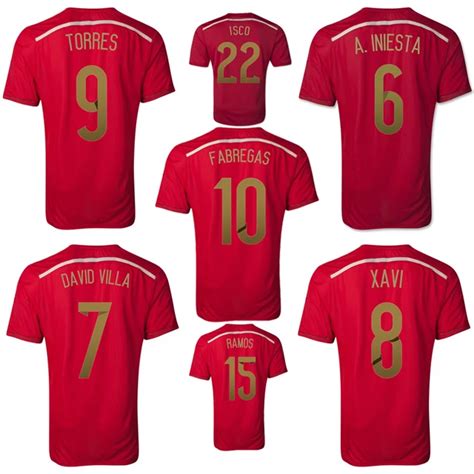 wholesale thai quality 2014 world cup spain national team home soccer ...