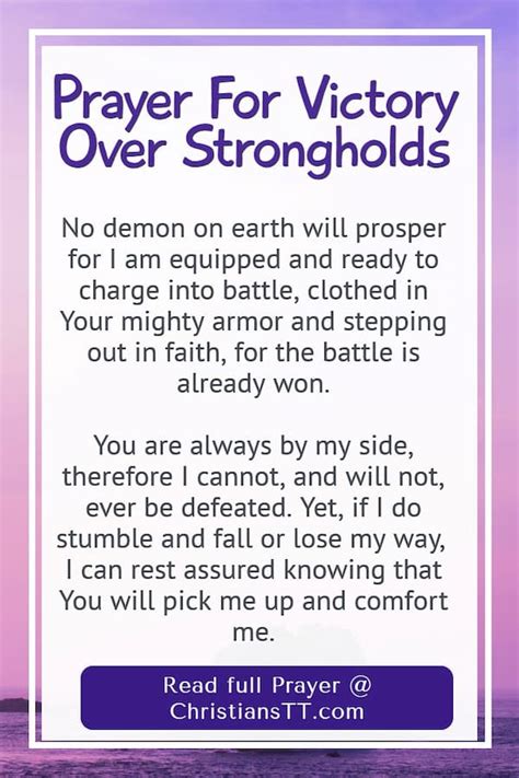 Spiritual Warfare Prayer For Victory Over Strongholds - ChristiansTT