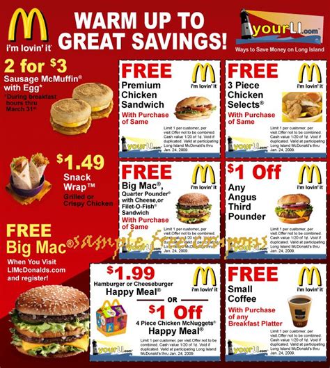 Printable Coupons: Mcdonalds Coupons | Free food coupons, Mcdonalds coupons, Printable coupons