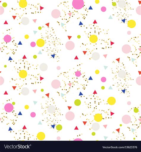 Confetti seamless glitter white background Vector Image