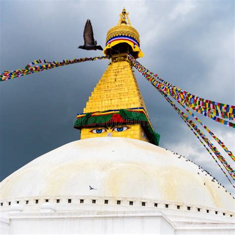 View Over Boudhanath Boudha Stupa in Kathmandu, Nepal Editorial ...