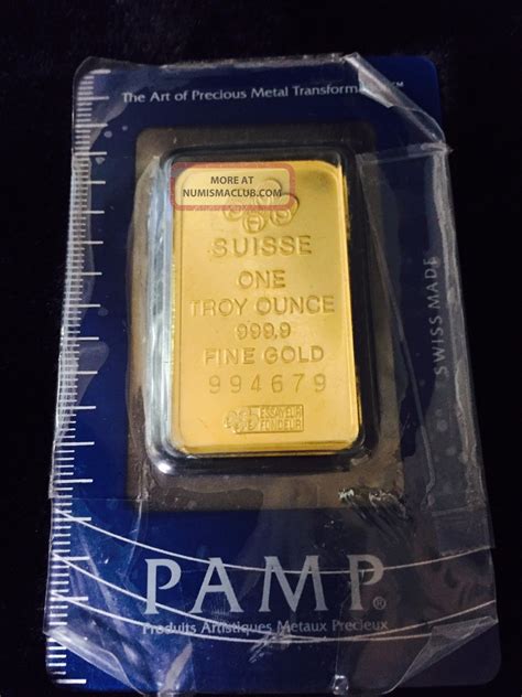 one Ounce Pamp Suisse Gold Bar (1 Oz. )