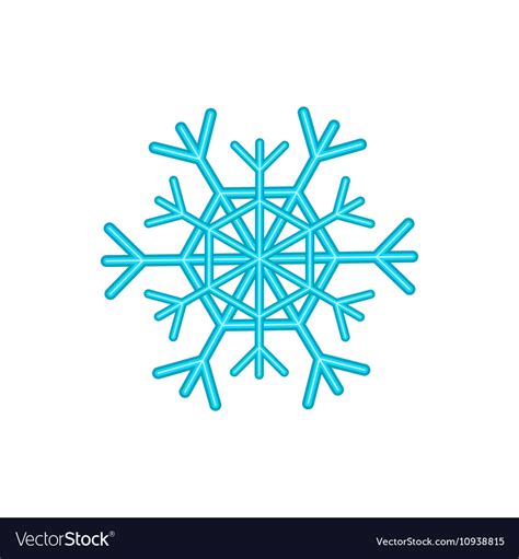 Snowflake icon cartoon style Royalty Free Vector Image