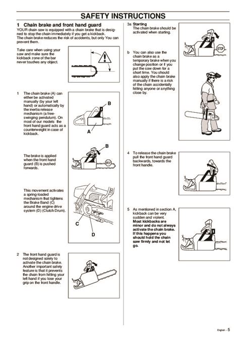 Husqvarna 340 345 350 Chainsaw Owners Manual, 1995,1996,1997,1998,1999 ...