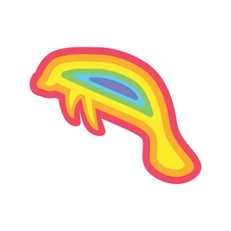 rainbow manatee awareness month vector image illustration 32423049 Vector Art at Vecteezy