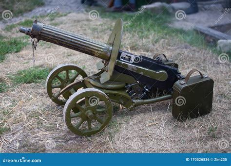 World War I Maxim Gun - First Recoil-operated Machine Gun Stock Photo ...