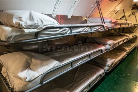 Sleeping Quarter in Submarine USS Bowfin in Pearl Harbor, Oahu, Hawaii ...