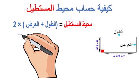 الأشكال الهندسية - كيفية حساب محيط ومساحة المستطيل - YouTube